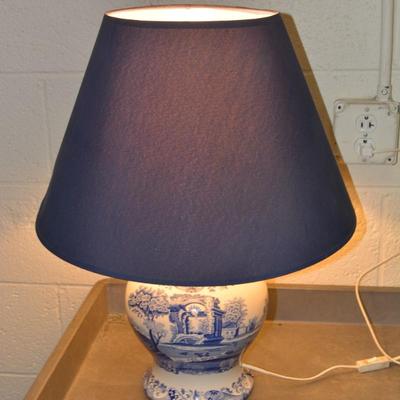 SPODE England Blue and White Italian Ginger Jar Table Lamp