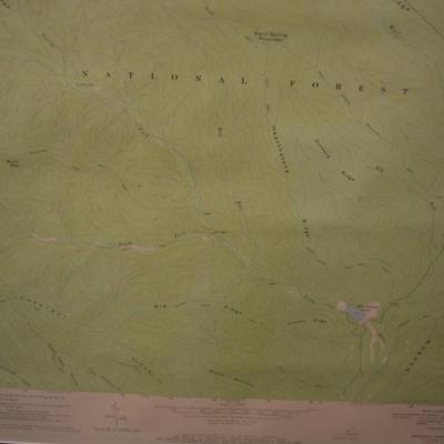 Framed & Matted USGS Reddish Knob Quadrangle Map 36”x31”