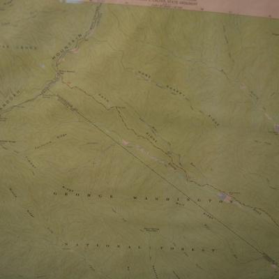 Framed & Matted USGS Reddish Knob Quadrangle Map 36”x31”