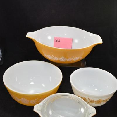 Vintage PYREX Assorted ‘Butterfly Gold’ Mixing Bowls, More