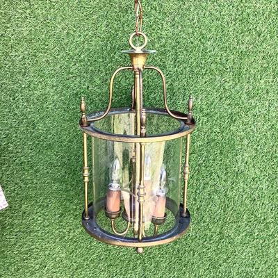 212 Vintage 3-bulb Pendant Light w/ Etched Glass