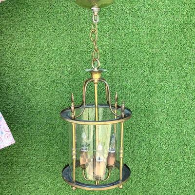 212 Vintage 3-bulb Pendant Light w/ Etched Glass