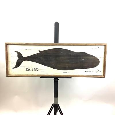 217 Whale Painting on Wood Board