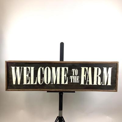 218 "Welcome to the Farm" Painting on Wood Board