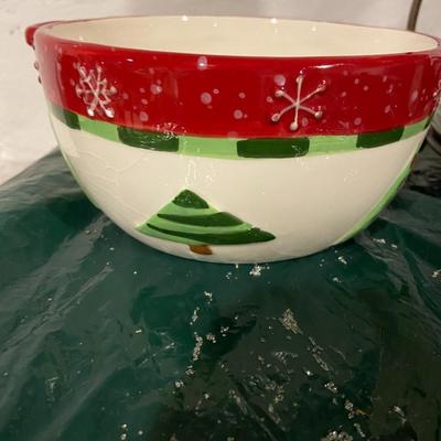 Lot of Christmas Servingware and Decor