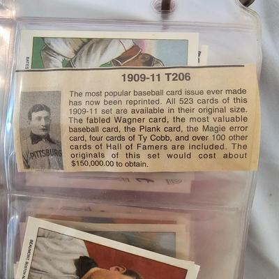 1909-1911 T206 Reprint Baseball Cards in Binder (BO-JS)