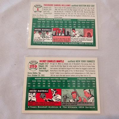 Two Binders Topps Baseball Cards - 1953 &'54 Reprints Negro Leagues & More (BO-JS)