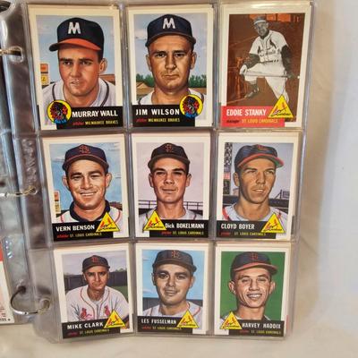 Two Binders Topps Baseball Cards - 1953 &'54 Reprints Negro Leagues & More (BO-JS)