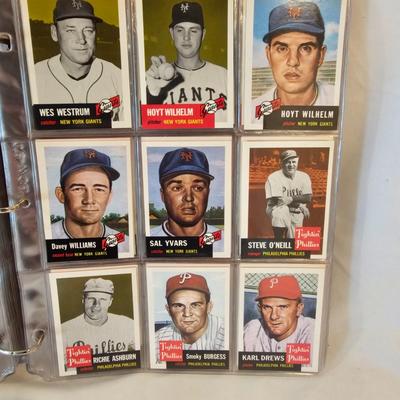 Two Binders Topps Baseball Cards - 1953 &'54 Reprints Negro Leagues & More (BO-JS)