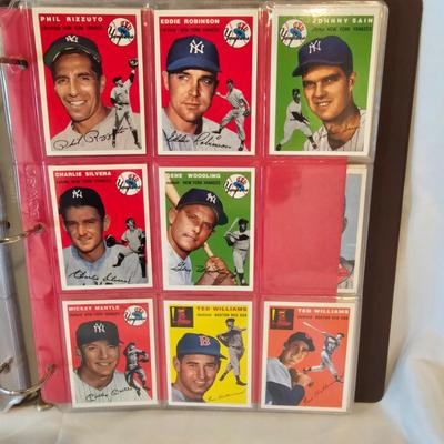 Two Binders Topps Baseball Cards - 1953 &'54 Reprints Negro Leagues & More (BO-JS)