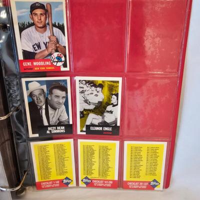 Two Binders Topps Baseball Cards - 1953 &'54 Reprints Negro Leagues & More (BO-JS)