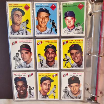 Two Binders Topps Baseball Cards - 1953 &'54 Reprints Negro Leagues & More (BO-JS)