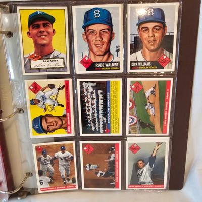 Two Binders Topps Baseball Cards - 1953 &'54 Reprints Negro Leagues & More (BO-JS)