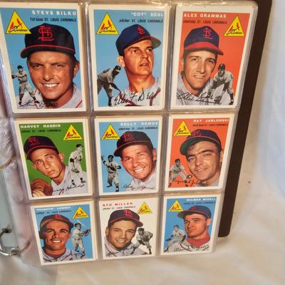 Two Binders Topps Baseball Cards - 1953 &'54 Reprints Negro Leagues & More (BO-JS)