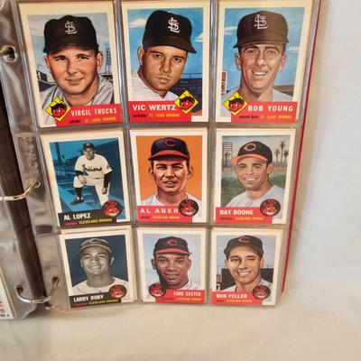 Two Binders Topps Baseball Cards - 1953 &'54 Reprints Negro Leagues & More (BO-JS)