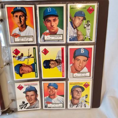 Two Binders Topps Baseball Cards - 1953 &'54 Reprints Negro Leagues & More (BO-JS)