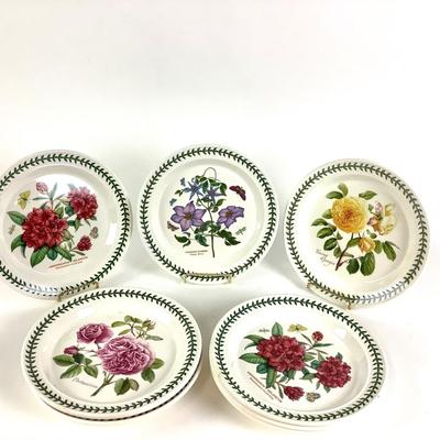 226 Set of Nine Portmeirion "Botanic Garden" 10.5"Dia Dinner Plates