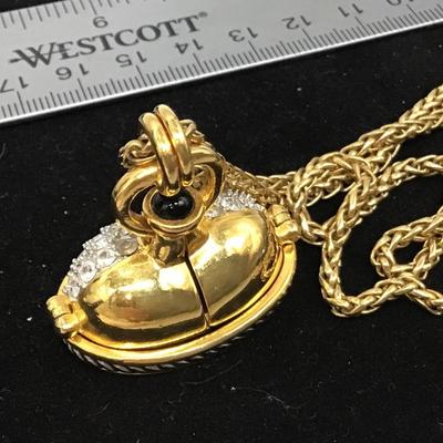 Joan Rivers Rhinestone Gold Chain With Pendant