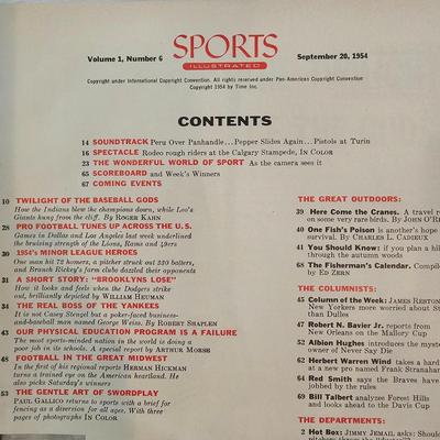 First Six Issues of Sports Illustrated Magazine (BO-JS)