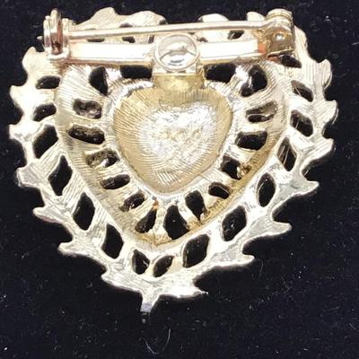 Vintage heart pin