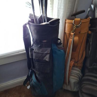 Blue Bag with Clubs