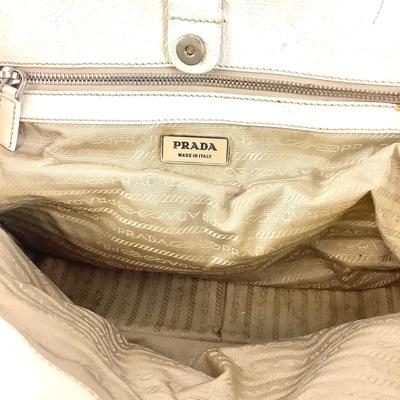 233 Authentic White Leather Prada Purse, Milano Italy