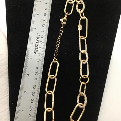 Gold toned chain link necklace