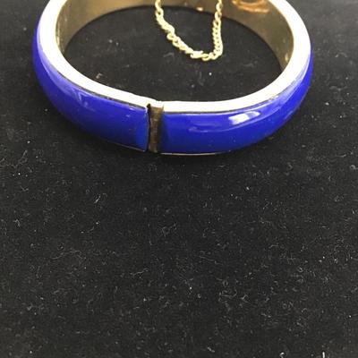 Blue vintage lock bracelet