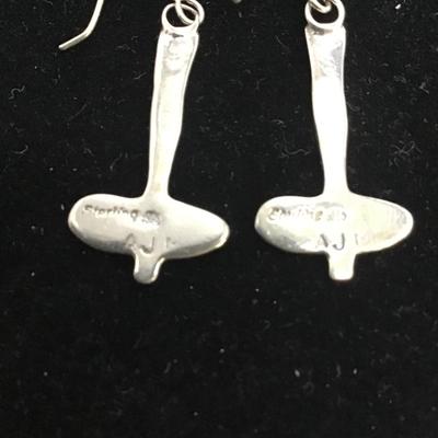 AJM 925 sterling dangle earrings