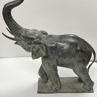 Vintage Large Bronze Elephant Statue