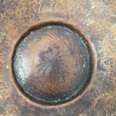 Native American Hammered Copper Bowl / Lid