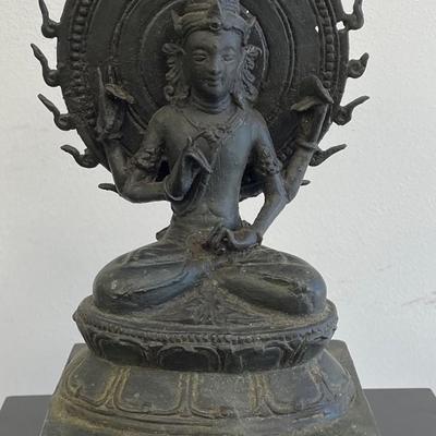 Sitting Bronze Buddha Figurine