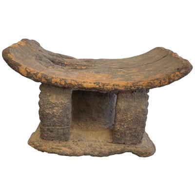 Antique African Prince Wood Stool Circa 1800's (19th Century)