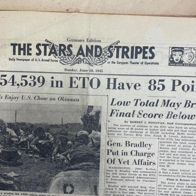 WW2 Collection Of The Stars And Stripes Newspapers Lot 2