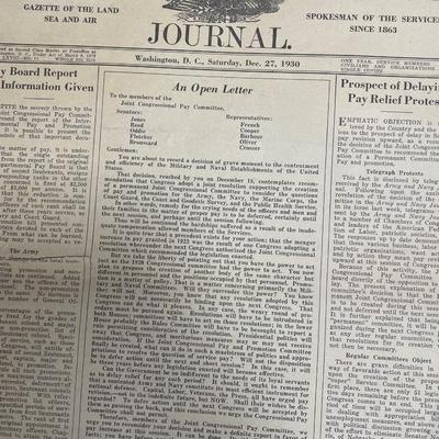 Newspaper: Two 1930s ARMY NAVY JOURNAL