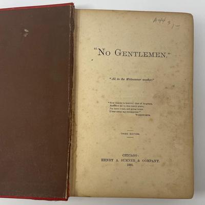“No Gentlemen? Third Edition, Henry A. Sumner & Co