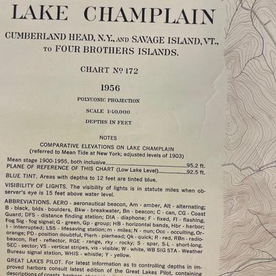 CHART: U.S LAKE SURVEYS/ LAKE CHAMPLAIN/ CUMBERLAND HEAD, NY and SAVAGE ISLAND, VT. TO FOUR BROTHERS