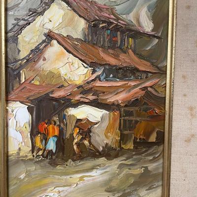 R. Pinott House in Mountains Oil on wood