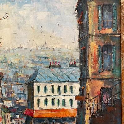 Attilio Street scene oil on Canvas