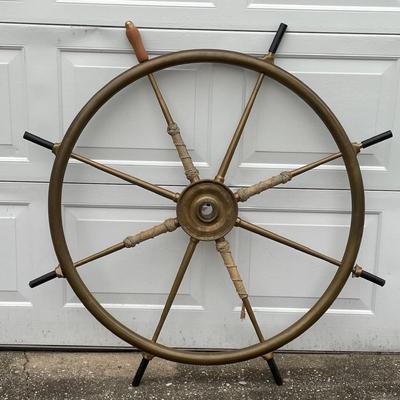 Large antique Nautical Steering Wheel/ Heavy #1
