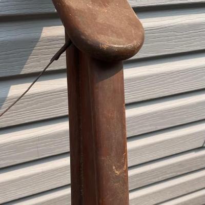 VINTAGE unique tall wooden Nautical pole light