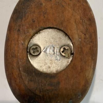 Maritime Wood Block Tackle Pulley / Marked A & B