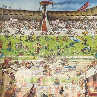 Jean -Jacques Loup /1976 Scandecor OLYMPIC GAMES Poster