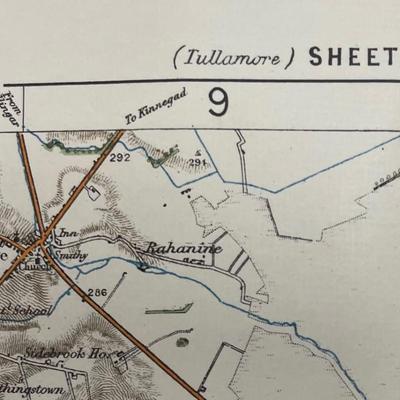 ORDNANCE SURVEY OF IRELAND/ SHEET NO.109/ KING CO. & CO. WESTMEATH. / PUBLISHED IN 1900