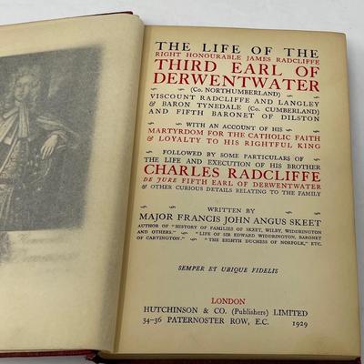 Francis Skeet: The Life of the Right Honorable James Radcliffe. 1929 ed