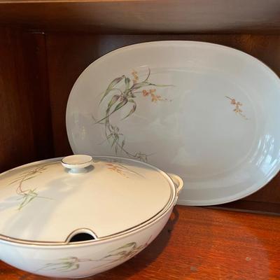 China Serving Platter and Bowl w/ Lid