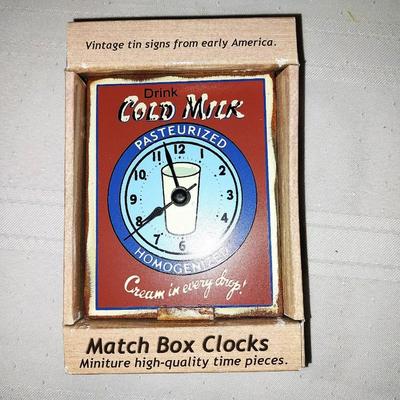 MATCH BOX CLOCK MINITURE HIGH QUALITY TIME PIECE