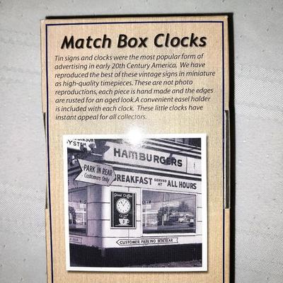 MATCH BOX CLOCK MINITURE HIGH QUALITY TIME PIECE