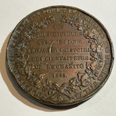 GENUINE 1833 MONTYON & FRANKLIN SOCIETY FRENCH MEDAL AS PICTURED.