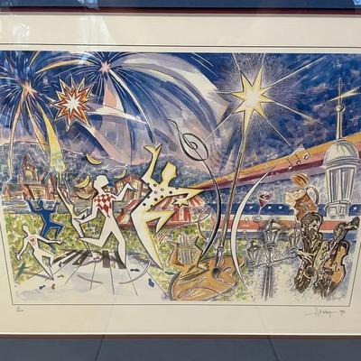 Scarce PAUL HARRYN Signed Lithograph Limited Edition 3/500 Frame Size 24